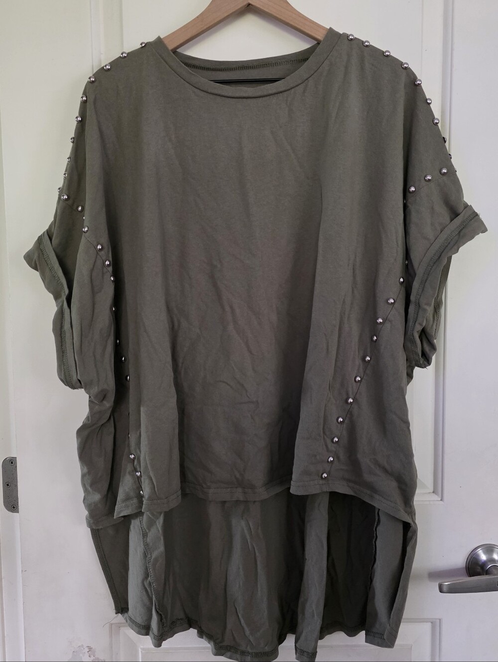 Green Studded Tunic Shirt